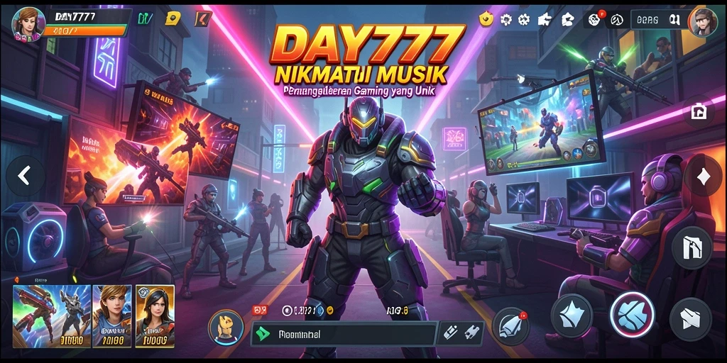 Gameplay menarik DAY777 dengan aksi musik yang seru.