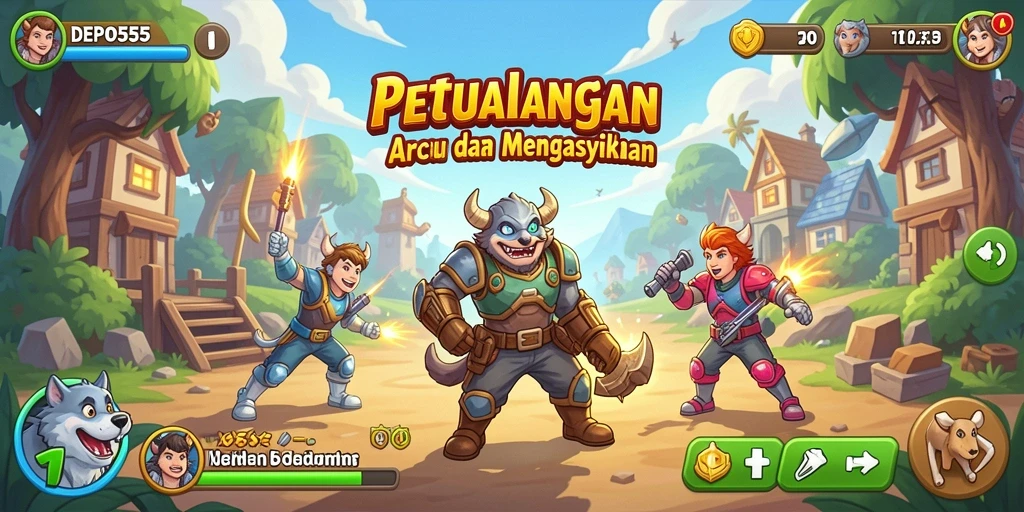 Tampilan gameplay seru DEPO555 dengan tantangan menarik.