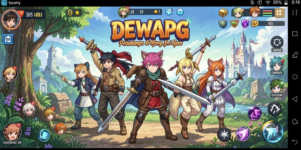 Gameplay DEWAPG yang mengasyikkan dengan karakter Anime yang menawan.