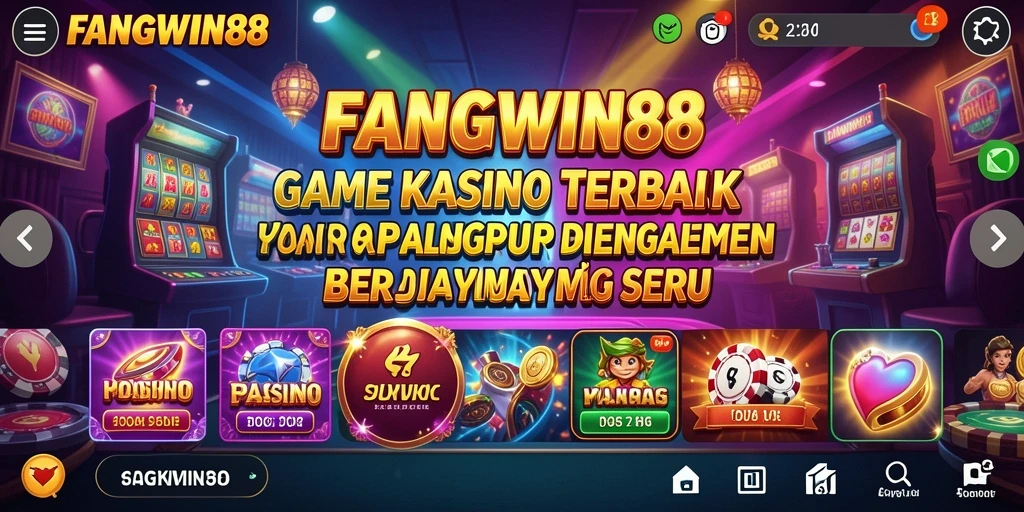 Tampilan menarik dari gameplay FANGWIN88 yang menampilkan suasana Kasino.