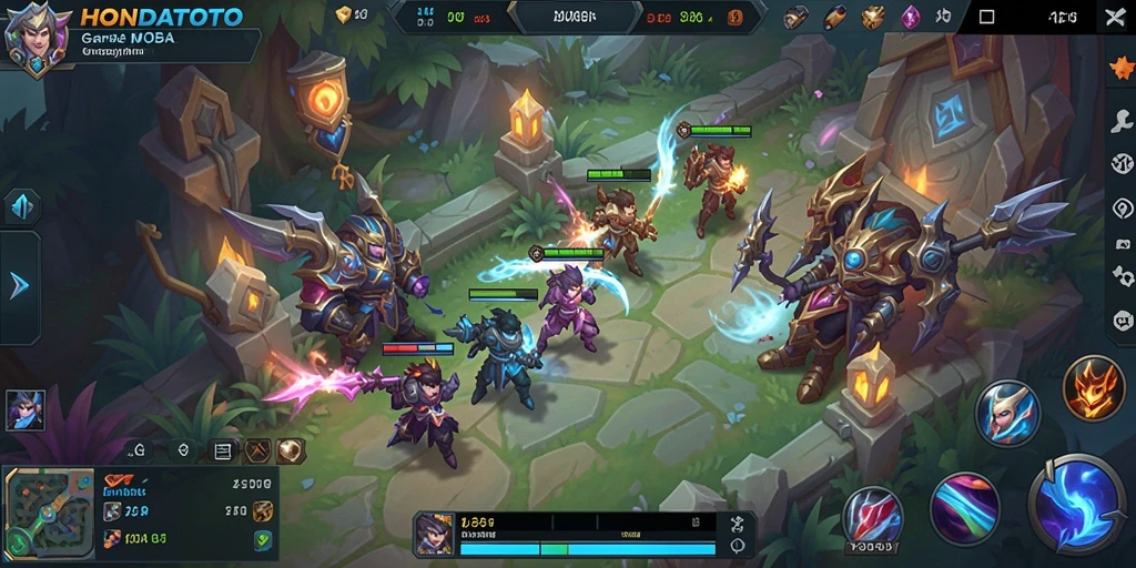 Gameplay mendebarkan dalam HONDATOTO di arena pertempuran.