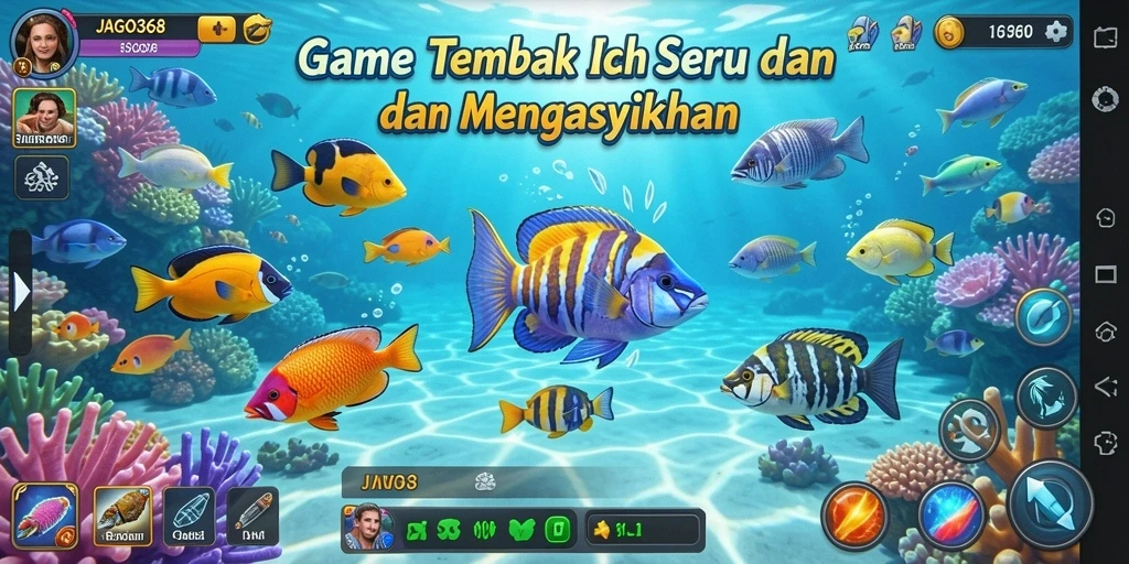 Screenshot gameplay JAGO368 yang menunjukkan aksi Tembak Ikan seru.