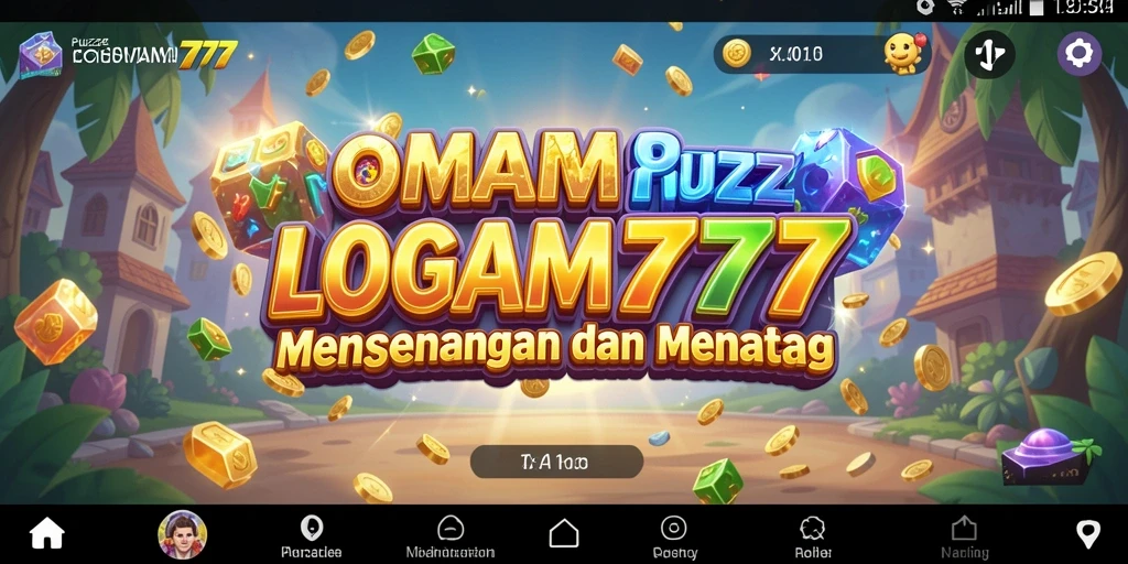 Screenshot LOGAM777 menampilkan gameplay puzzle yang seru.