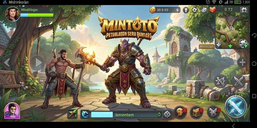 Tampilan gameplay seru dalam MINTOTO, petualangan RPG penuh tantangan.