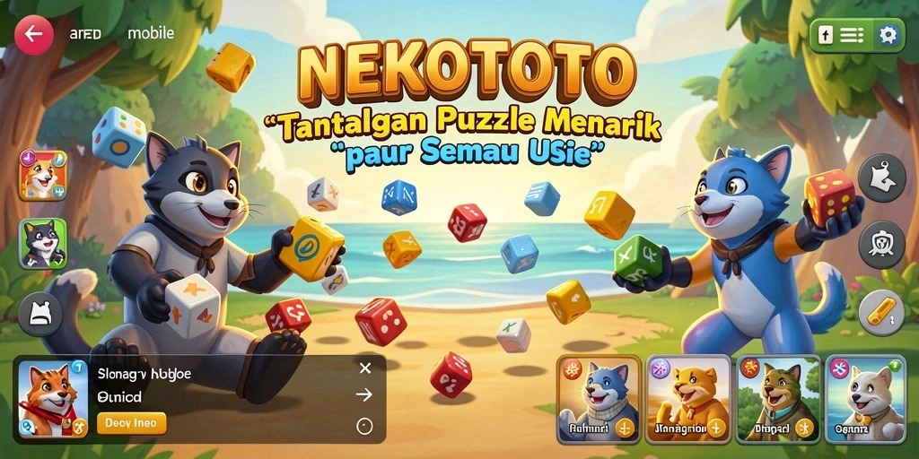 Gameplay NEKOTOTO dengan tantangan Puzzle yang seru.
