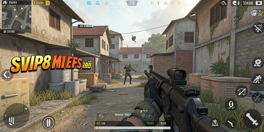 Gameplay seru SVIP8 dengan aksi tembak-menembak yang mendebarkan.