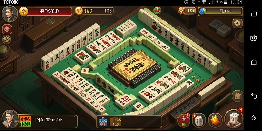 Tampilan gameplay menarik dari TOTO80 saat bermain Mahjong.