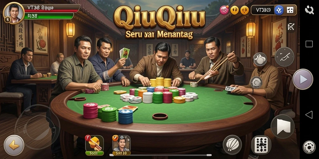 Screenshot menampilkan gameplay QiuQiu yang menantang